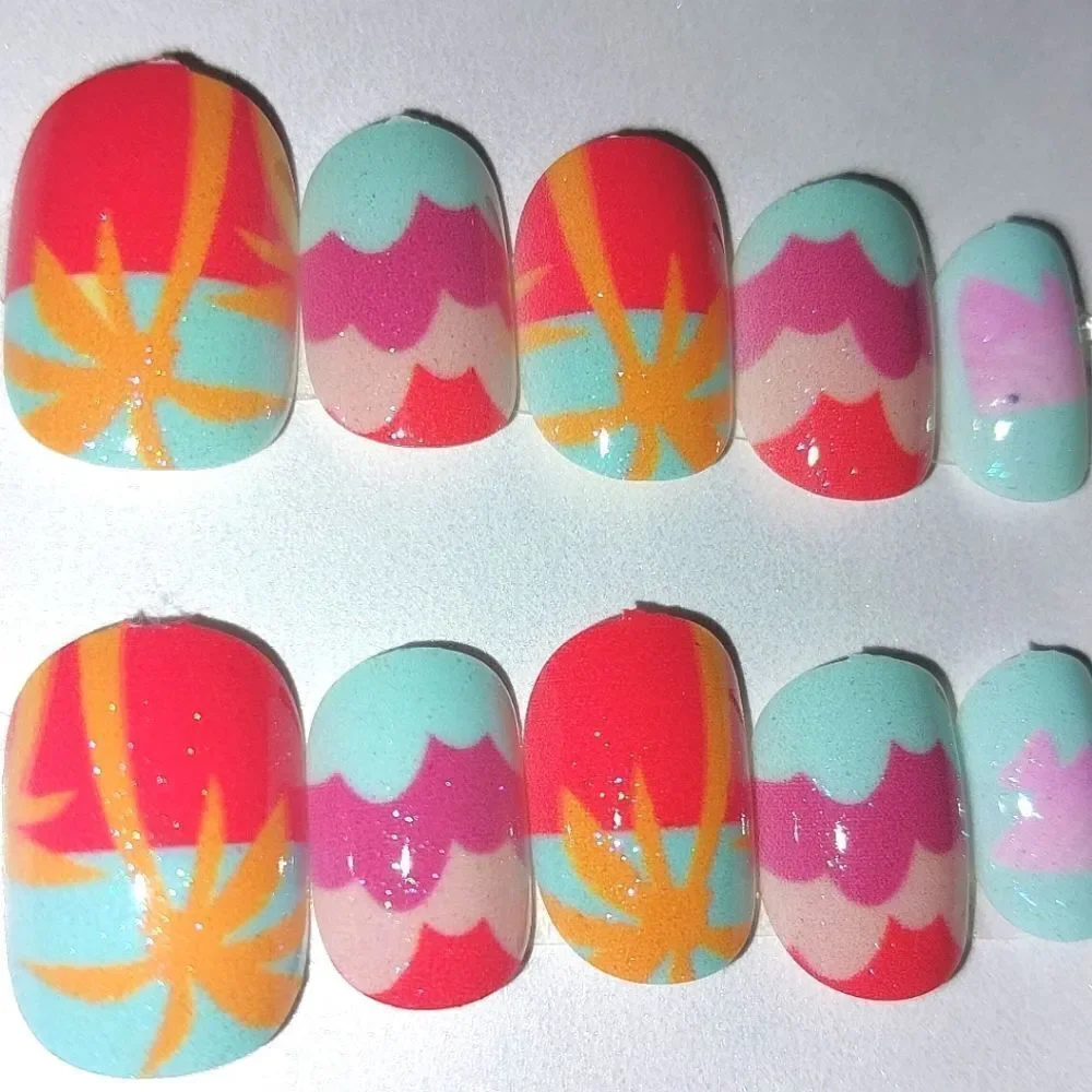 Kids custom 10pc  press on nails for girls and teens